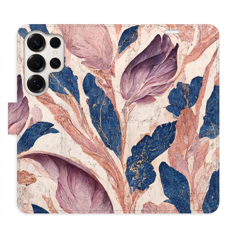 Flipové puzdro iSaprio - Old Leaves 02 - Samsung Galaxy S25 Ultra