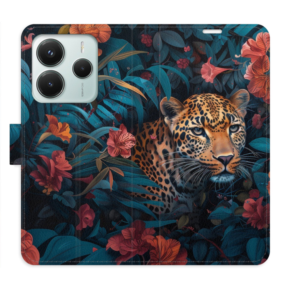 Flipové puzdro iSaprio - Flower Jaguar 02 - Xiaomi Redmi Note 14 5G
