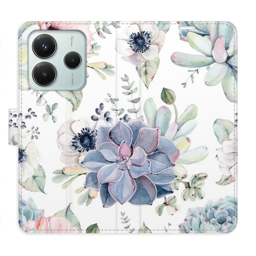 Flipové puzdro iSaprio - Succulents - Xiaomi Redmi Note 14 5G