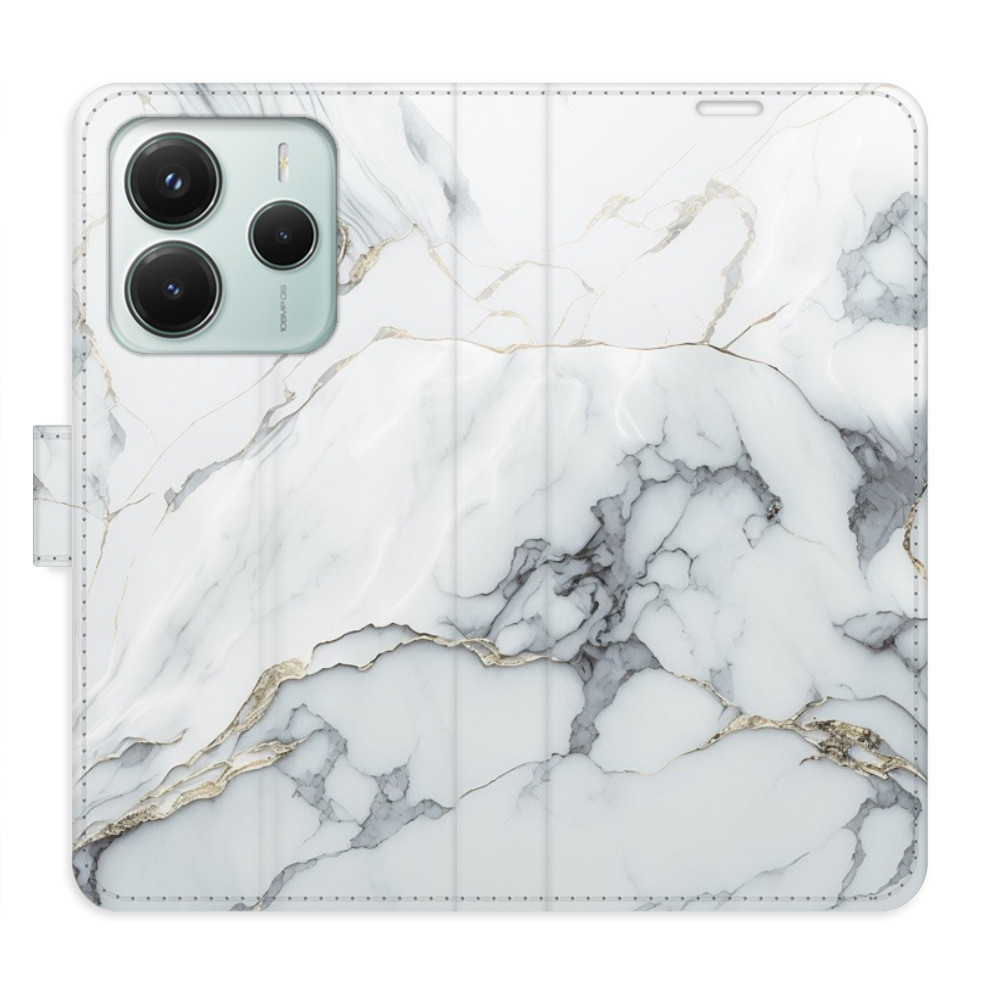 Flipové puzdro iSaprio - SilverMarble 15 - Xiaomi Redmi Note 14 5G