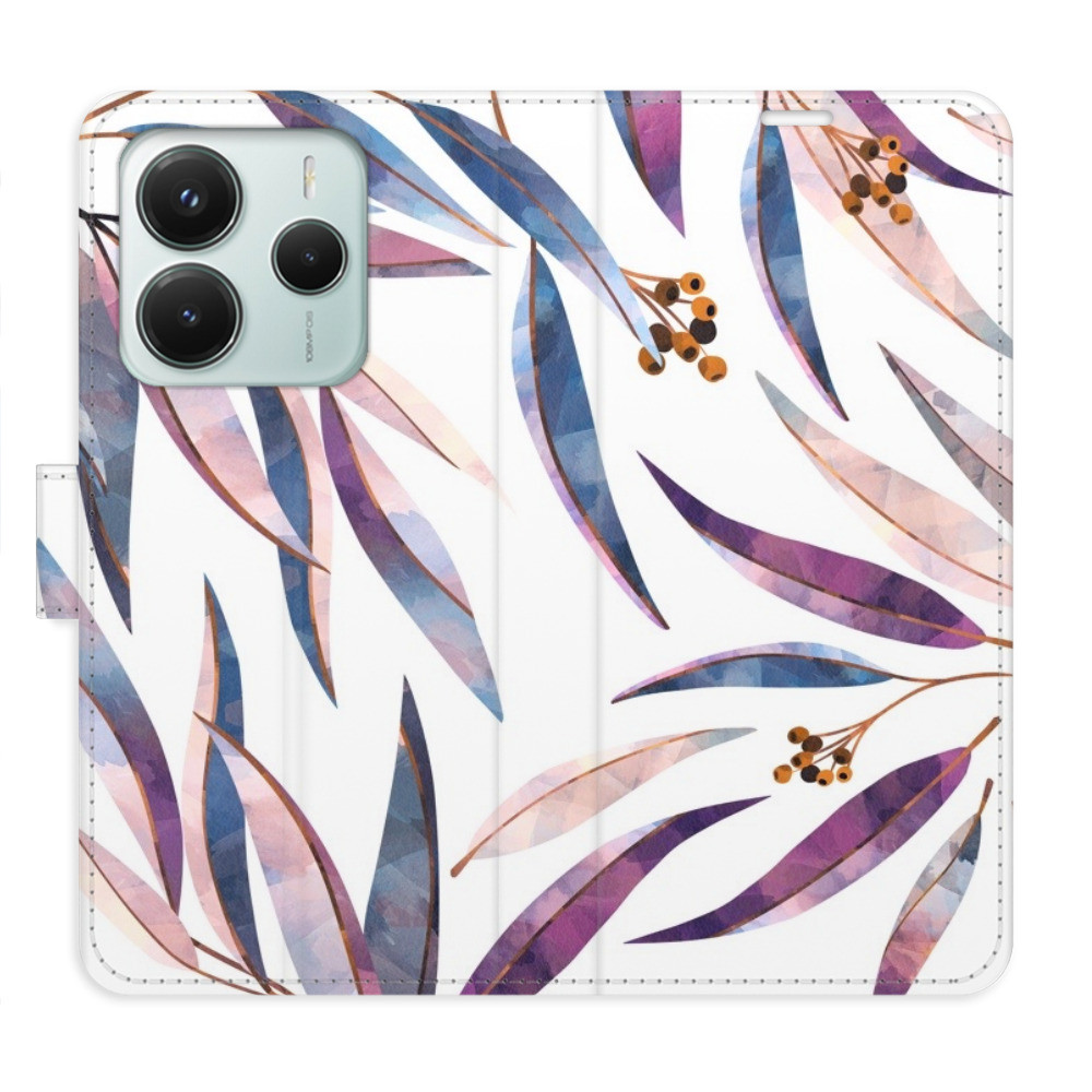 Flipové puzdro iSaprio - Ornamental Leaves - Xiaomi Redmi Note 14 5G
