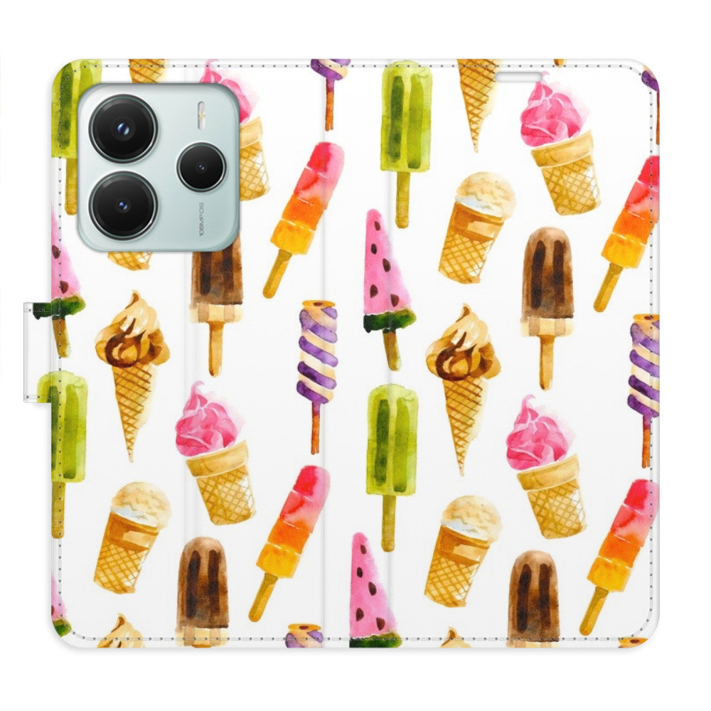 Flipové puzdro iSaprio - Ice Cream Pattern - Xiaomi Redmi Note 14 5G