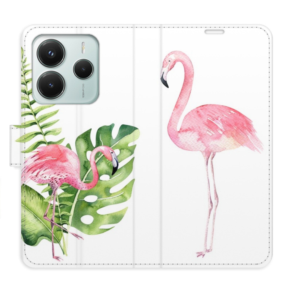 Flipové puzdro iSaprio - Flamingos - Xiaomi Redmi Note 14 5G