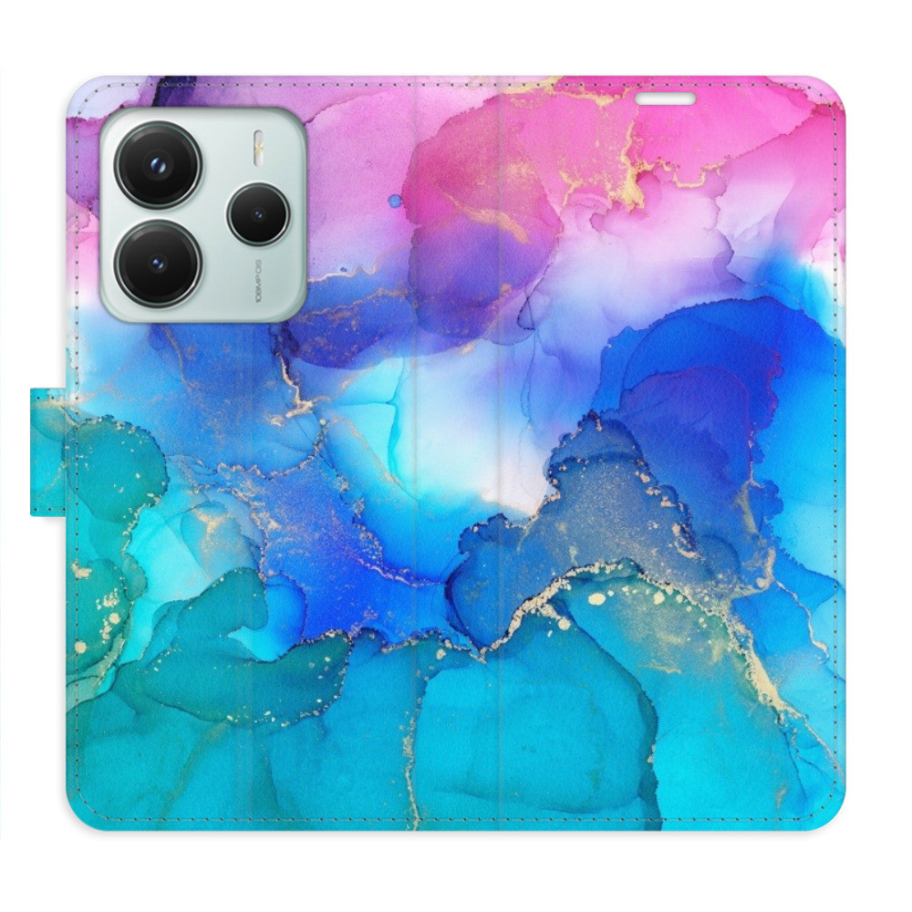 Flipové puzdro iSaprio - BluePink Paint - Xiaomi Redmi Note 14 5G