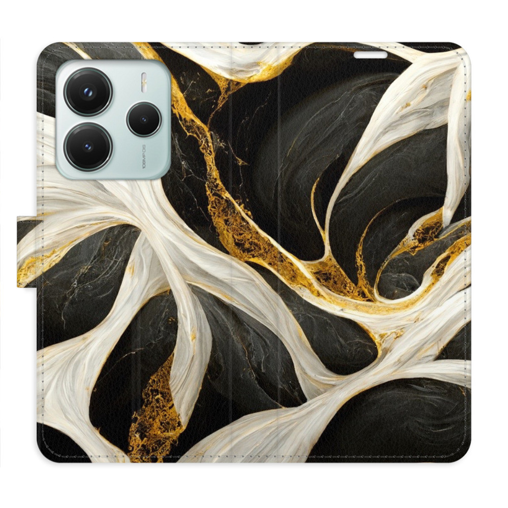 Flipové puzdro iSaprio - BlackGold Marble - Xiaomi Redmi Note 14 5G