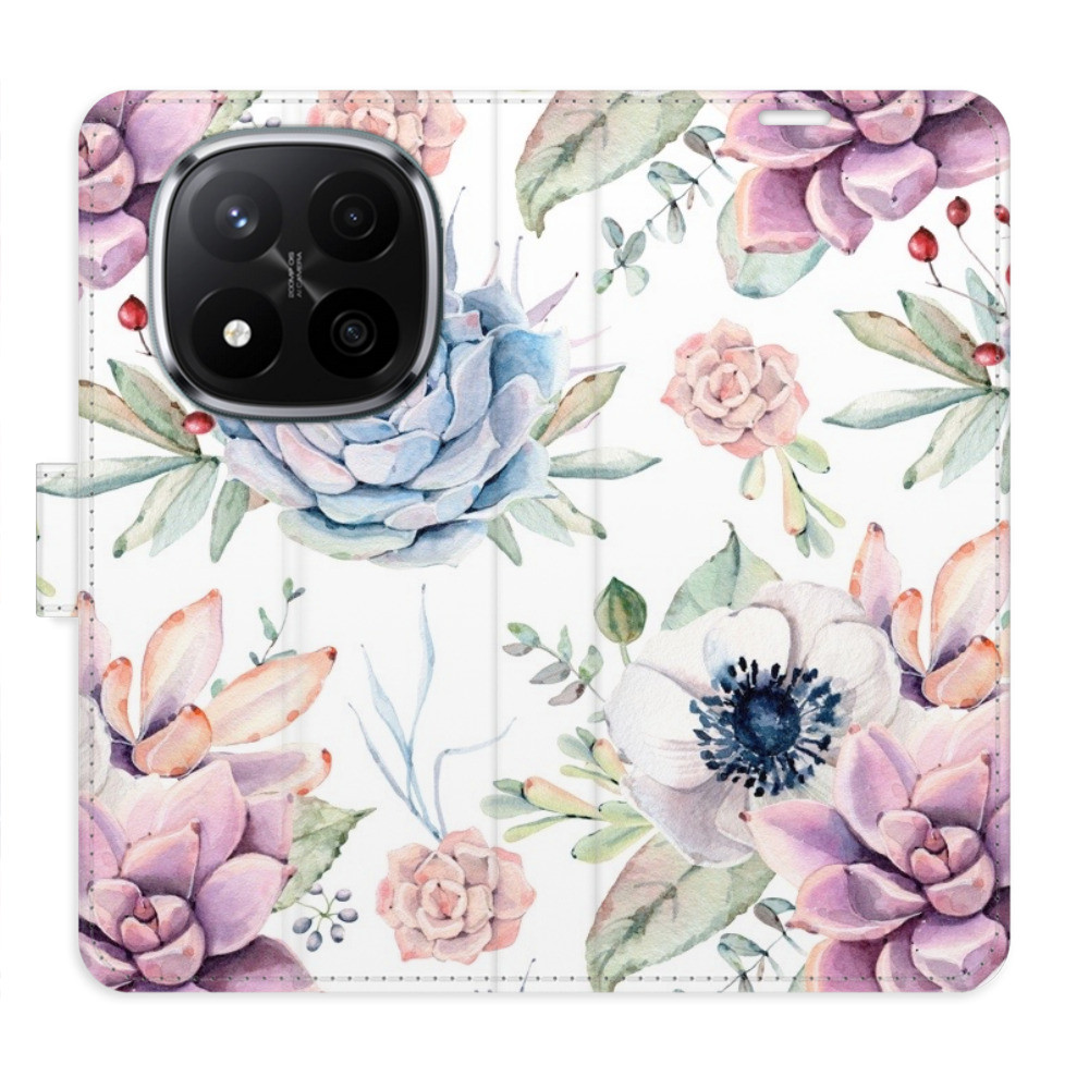 Flipové puzdro iSaprio - Succulents Pattern - Xiaomi Redmi Note 14 Pro 5G/14 Pro+ 5G
