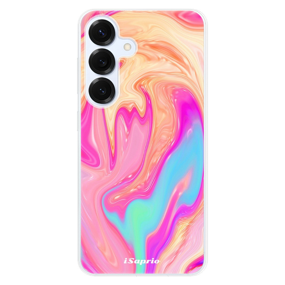 Odolné silikónové puzdro iSaprio - Orange Liquid - Samsung Galaxy S25