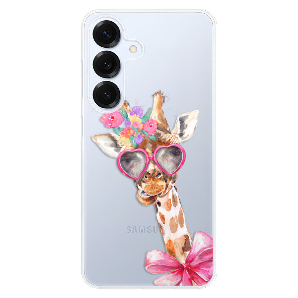 Odolné silikónové puzdro iSaprio - Lady Giraffe - Samsung Galaxy S25