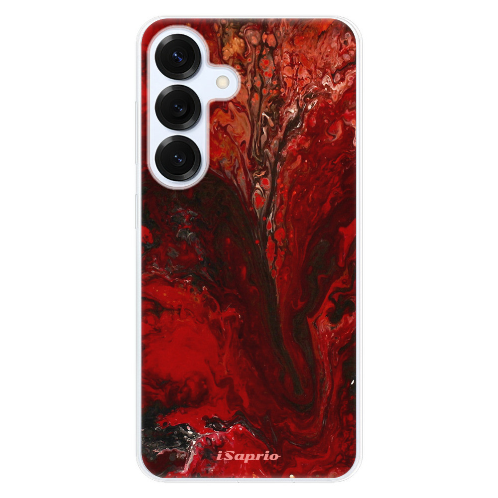 Odolné silikónové puzdro iSaprio - RedMarble 17 - Samsung Galaxy S25
