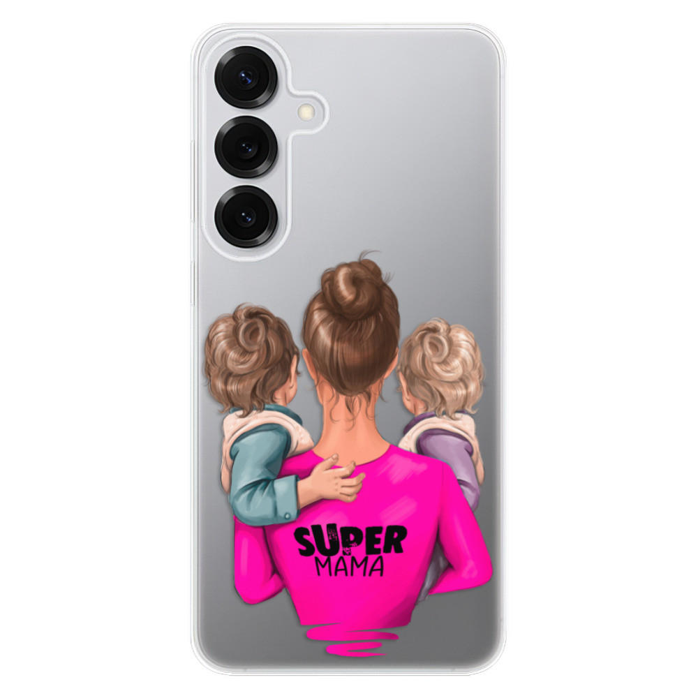 Odolné silikónové puzdro iSaprio - Super Mama - Two Boys - Samsung Galaxy S25+