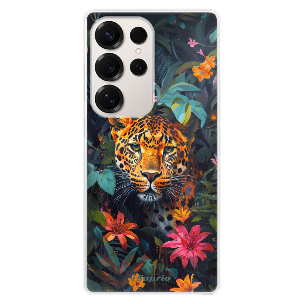 Odolné silikónové puzdro iSaprio - Flower Jaguar - Samsung Galaxy S25 Ultra