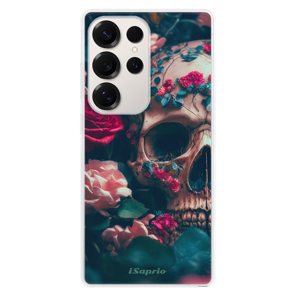 Odolné silikónové puzdro iSaprio - Skull in Roses - Samsung Galaxy S25 Ultra