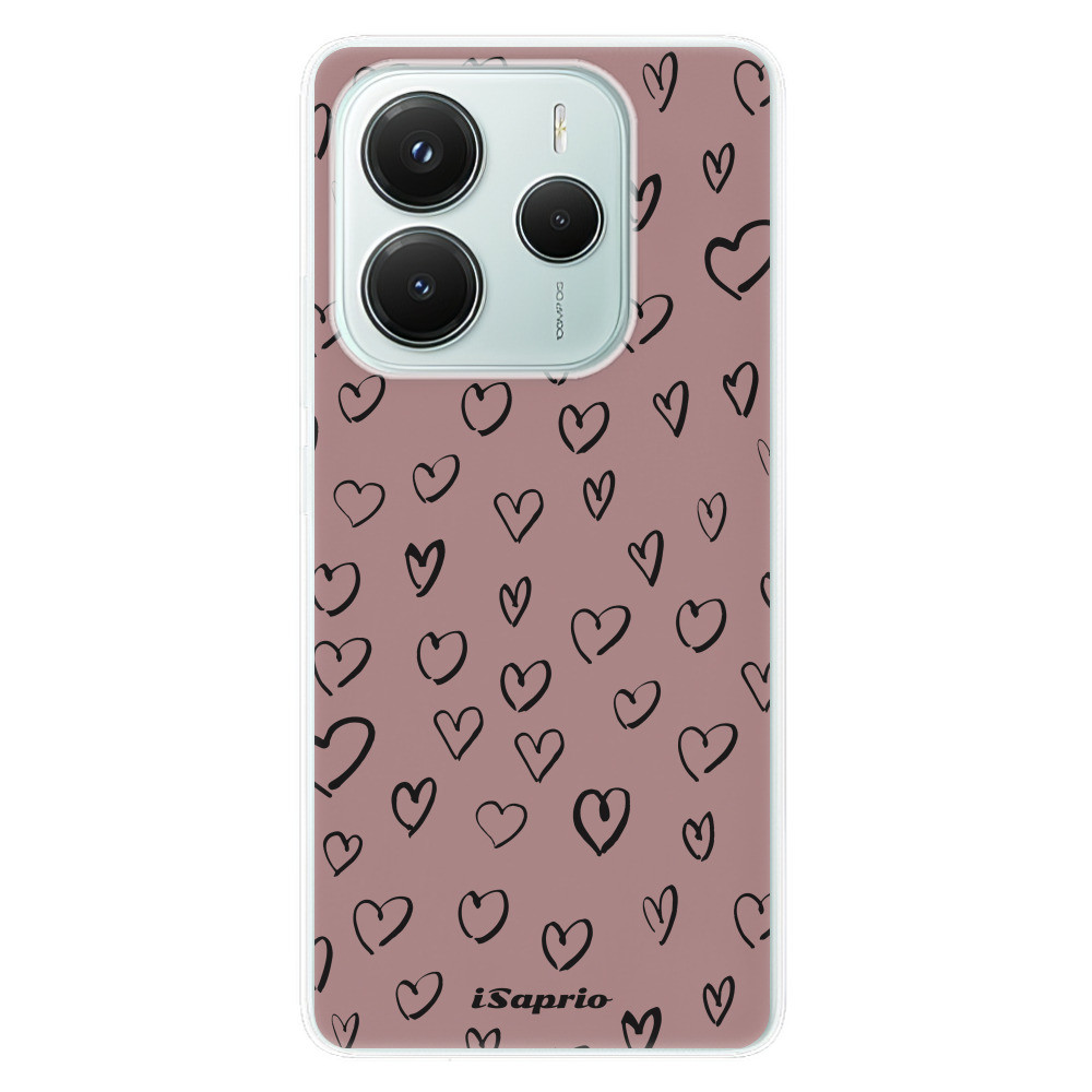 Odolné silikónové puzdro iSaprio - Heart Dark - Xiaomi Redmi Note 14 5G