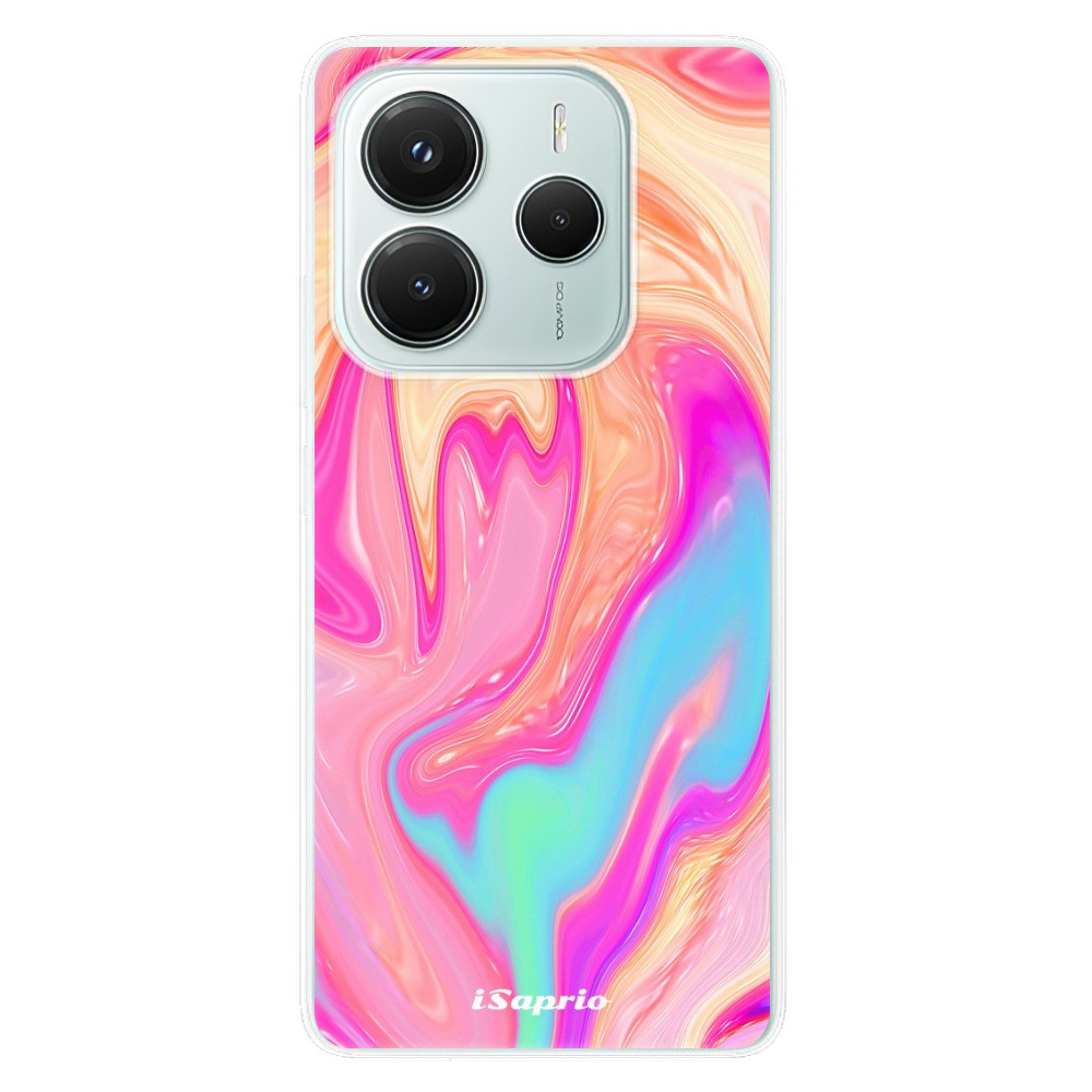 Odolné silikónové puzdro iSaprio - Orange Liquid - Xiaomi Redmi Note 14 5G