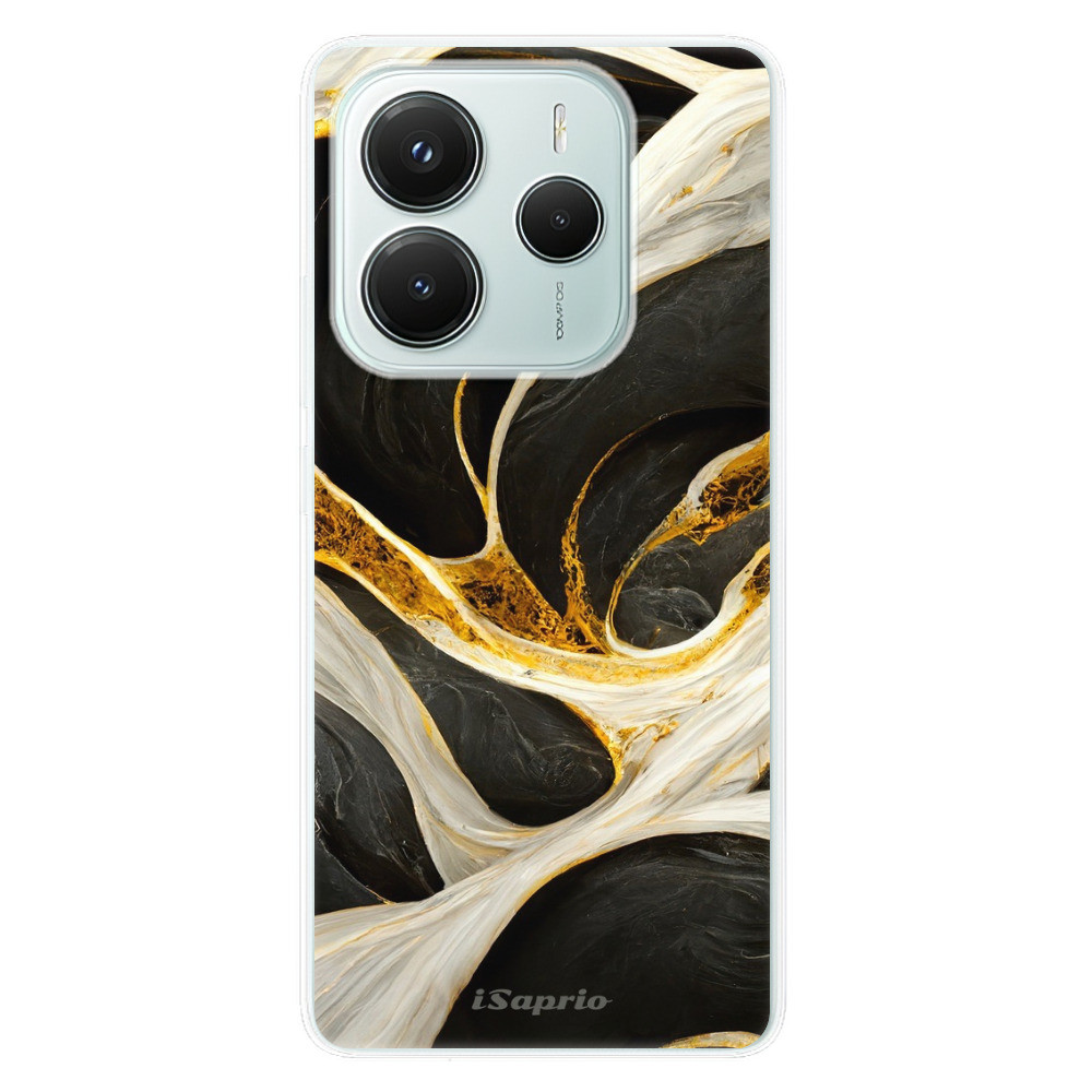Odolné silikónové puzdro iSaprio - Black and Gold - Xiaomi Redmi Note 14 5G