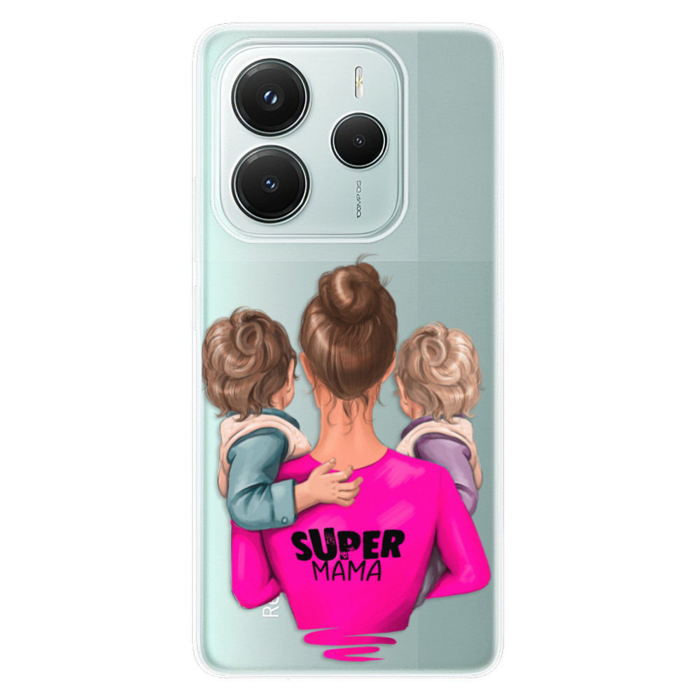 Odolné silikónové puzdro iSaprio - Super Mama - Two Boys - Xiaomi Redmi Note 14 5G