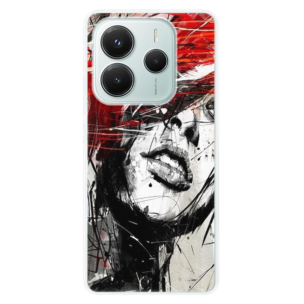 Odolné silikónové puzdro iSaprio - Sketch Face - Xiaomi Redmi Note 14 5G