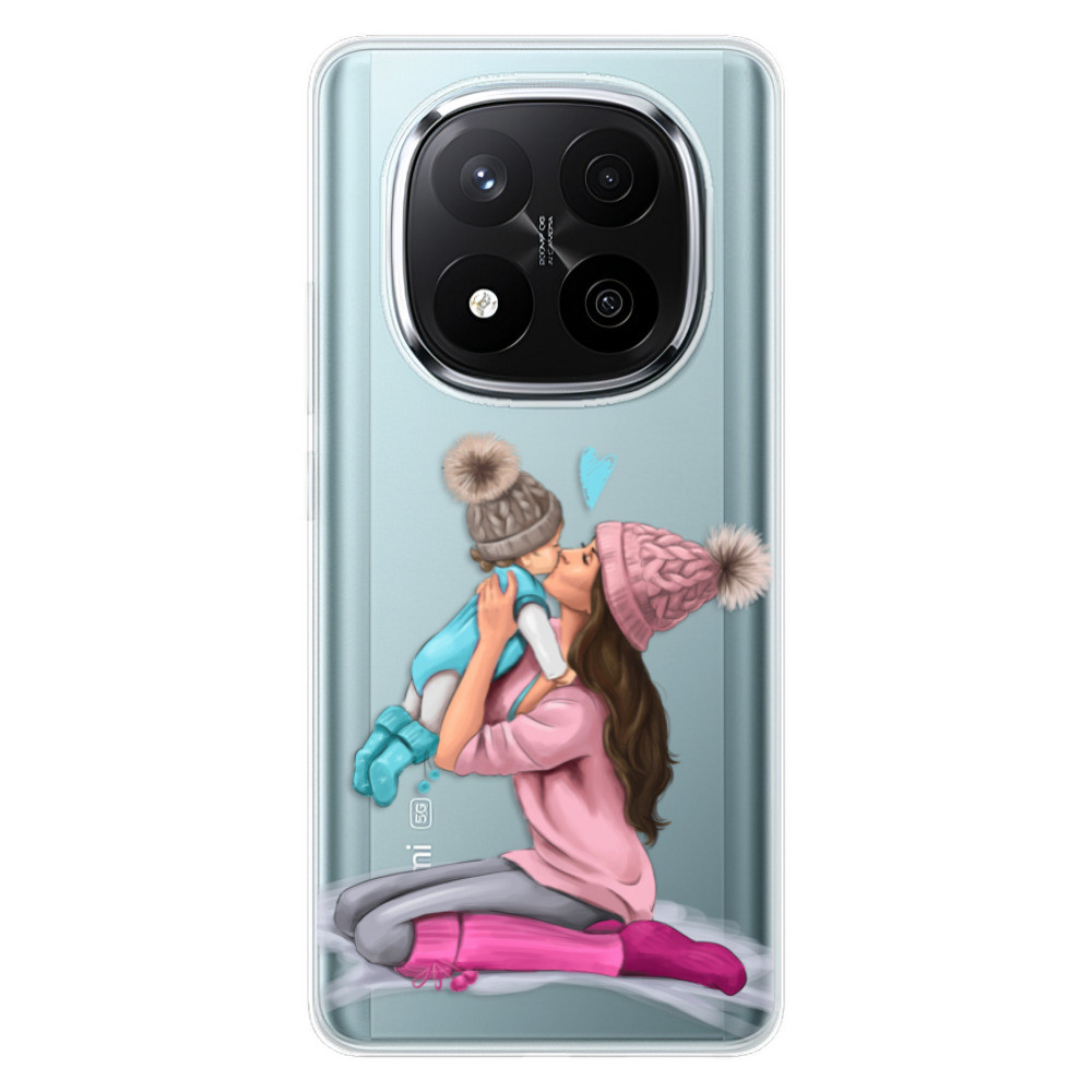 Odolné silikónové puzdro iSaprio - Kissing Mom - Brunette and Boy - Xiaomi Redmi Note 14 Pro 5G/14 Pro+ 5G