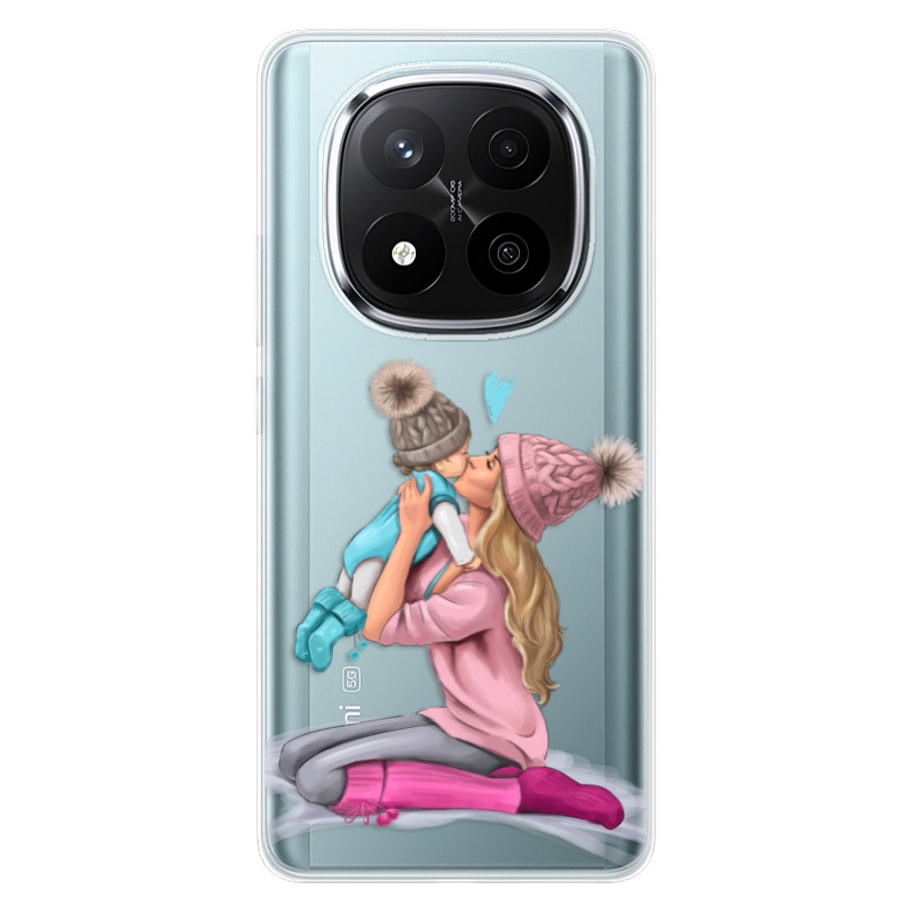 Odolné silikónové puzdro iSaprio - Kissing Mom - Blond and Boy - Xiaomi Redmi Note 14 Pro 5G/14 Pro+ 5G