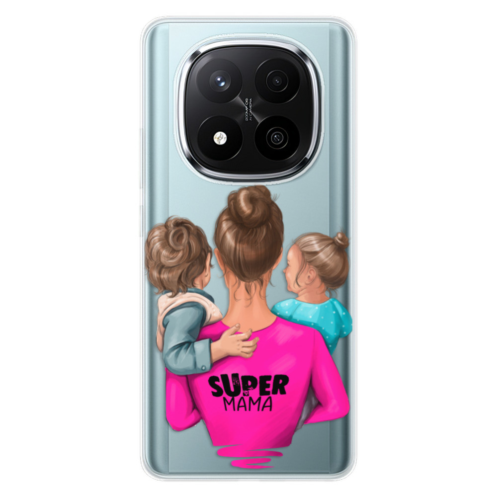 Odolné silikónové puzdro iSaprio - Super Mama - Boy and Girl - Xiaomi Redmi Note 14 Pro 5G/14 Pro+ 5G