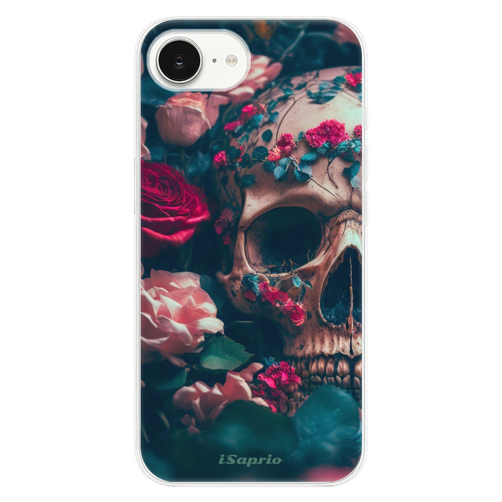 Odolné silikónové puzdro iSaprio - Skull in Roses - iPhone 16e