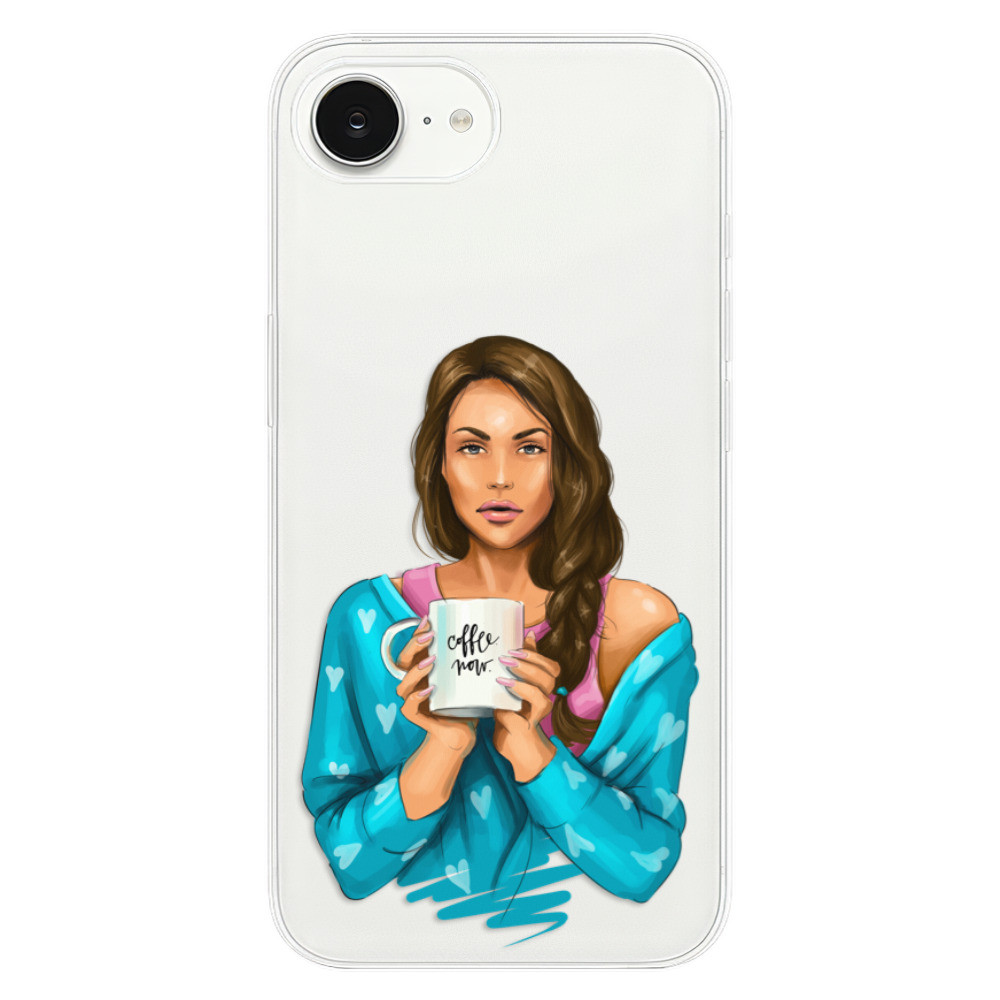 Odolné silikónové puzdro iSaprio - Coffe Now - Brunette - iPhone 16e
