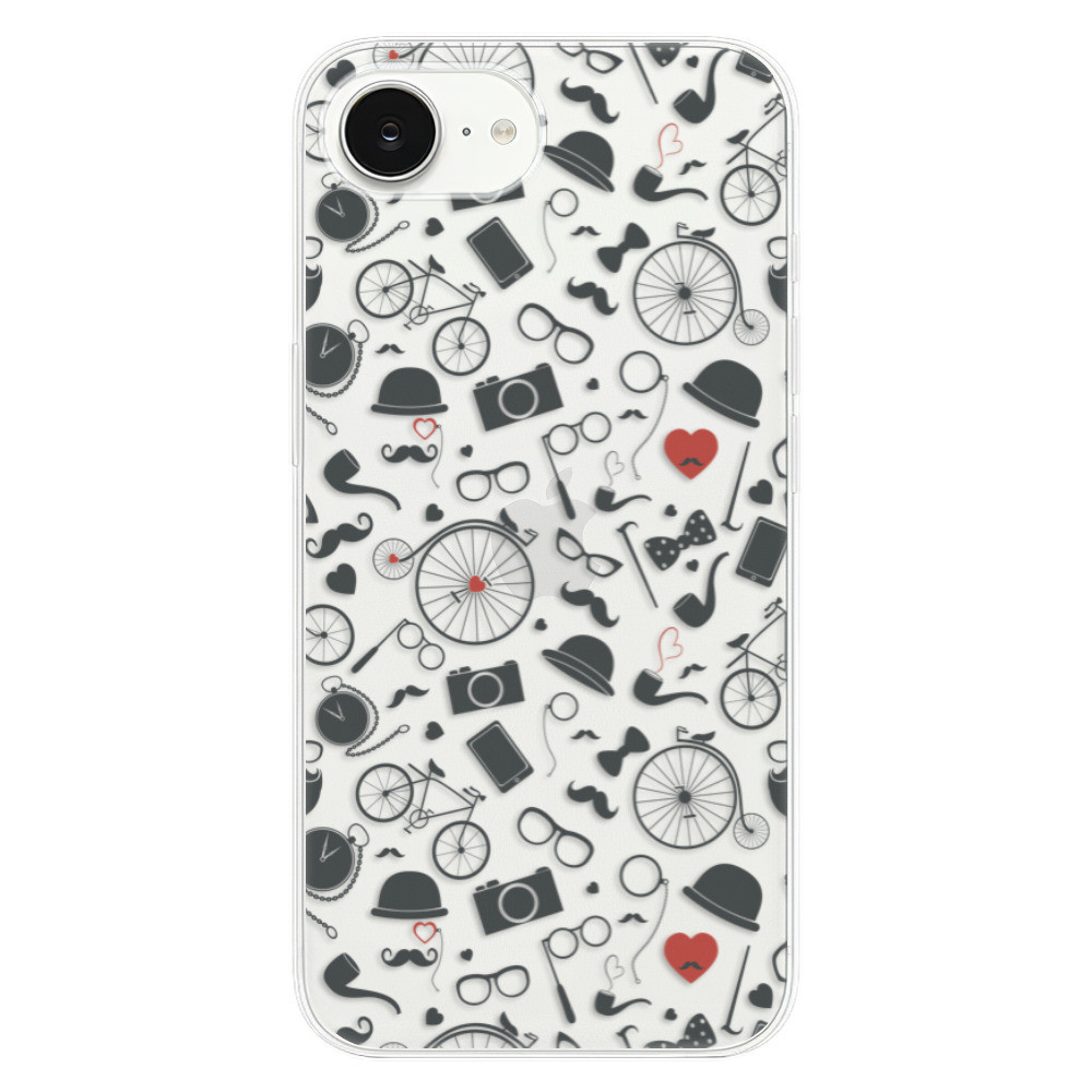 Odolné silikónové puzdro iSaprio - Vintage Pattern 01 - black - iPhone 16e