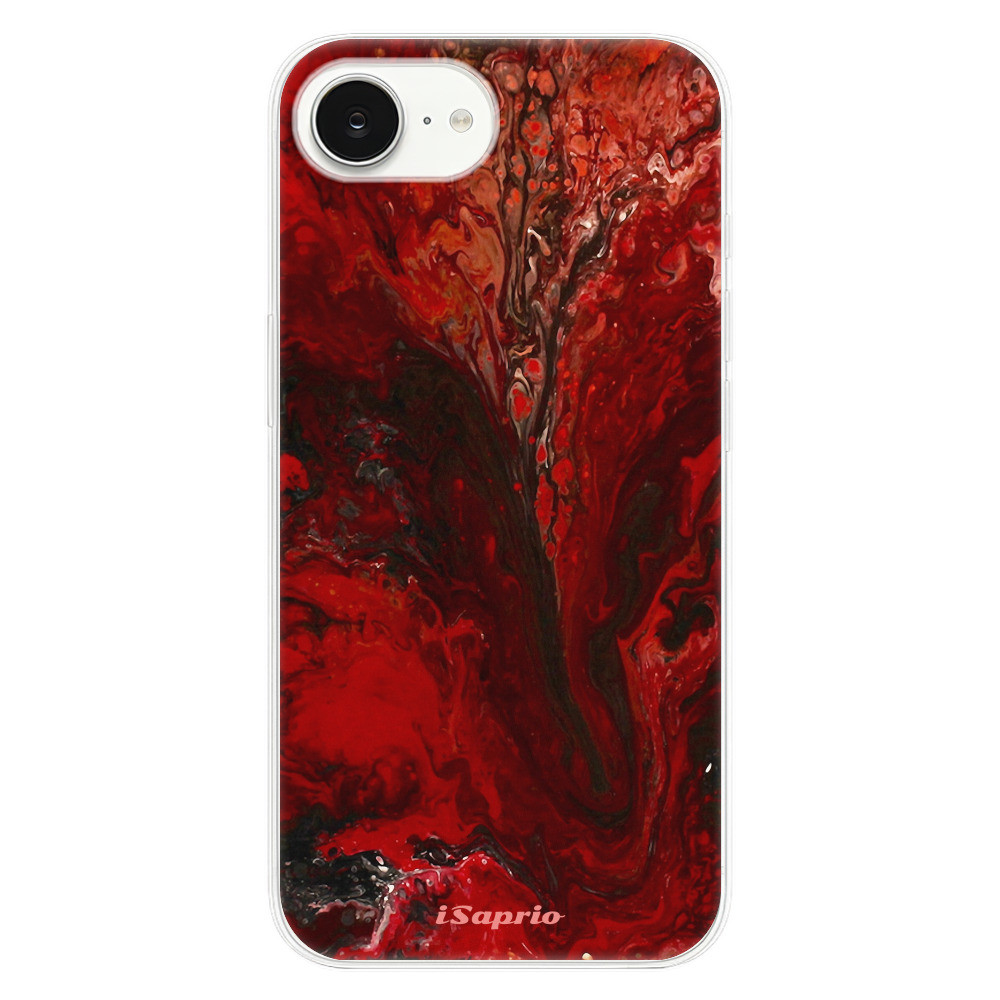Odolné silikónové puzdro iSaprio - RedMarble 17 - iPhone 16e