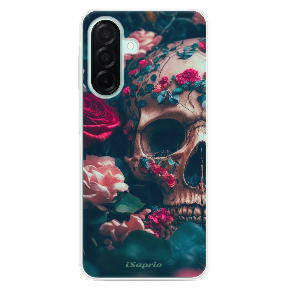 Odolné silikónové puzdro iSaprio - Skull in Roses - Samsung Galaxy A26