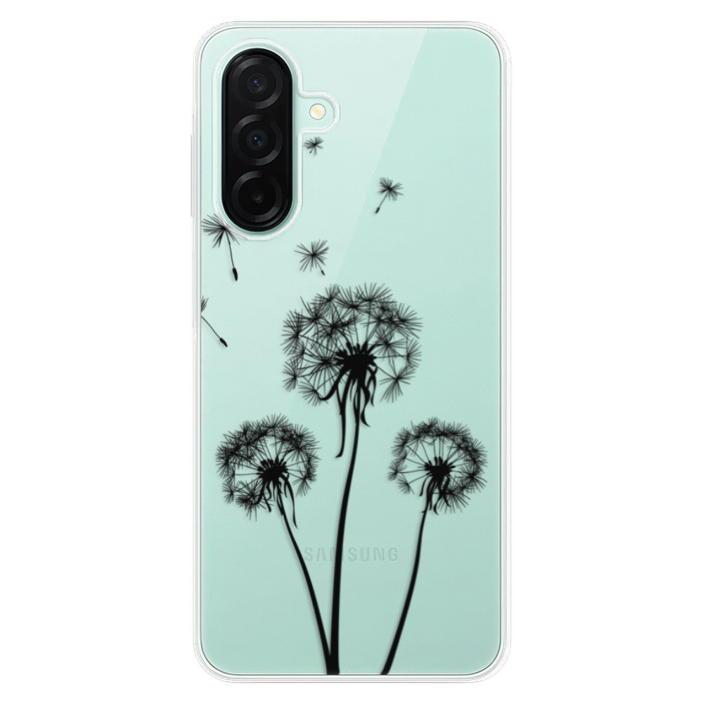 Odolné silikónové puzdro iSaprio - Three Dandelions - black - Samsung Galaxy A26