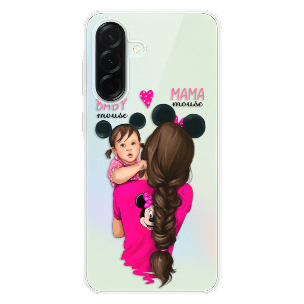 Odolné silikónové puzdro iSaprio - Mama Mouse Brunette and Girl - Samsung Galaxy A36