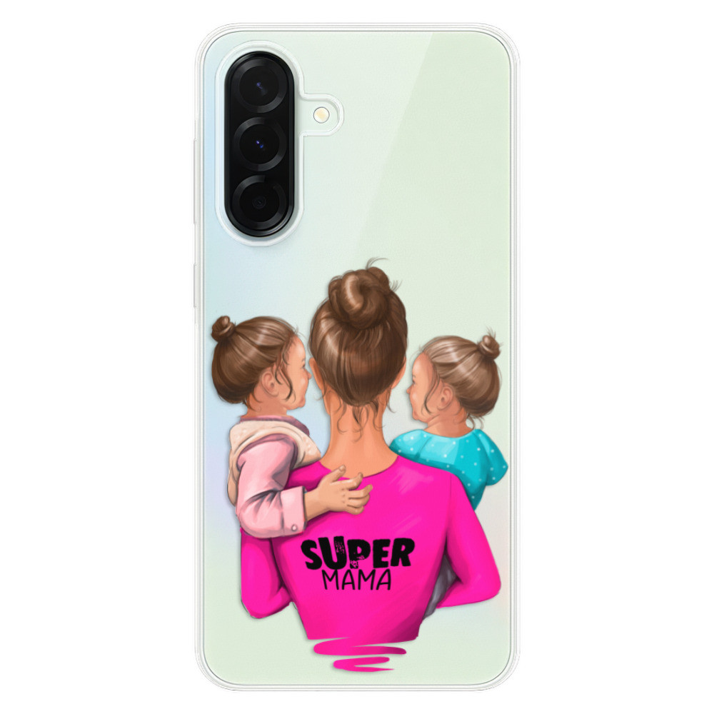 Odolné silikónové puzdro iSaprio - Super Mama - Two Girls - Samsung Galaxy A36