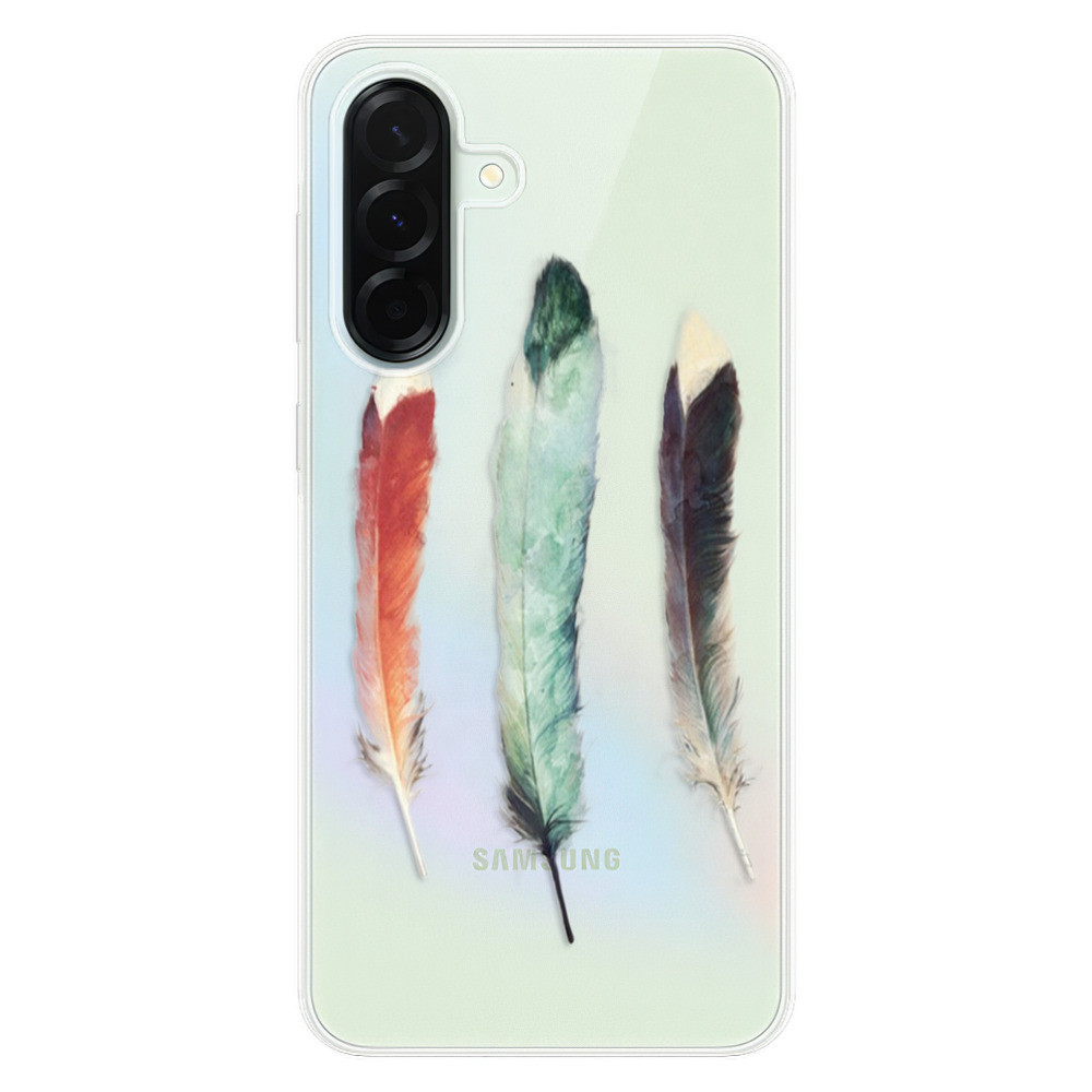Odolné silikónové puzdro iSaprio - Three Feathers - Samsung Galaxy A36