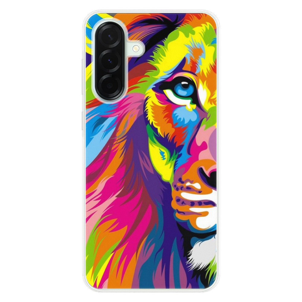 Odolné silikónové puzdro iSaprio - Rainbow Lion - Samsung Galaxy A36