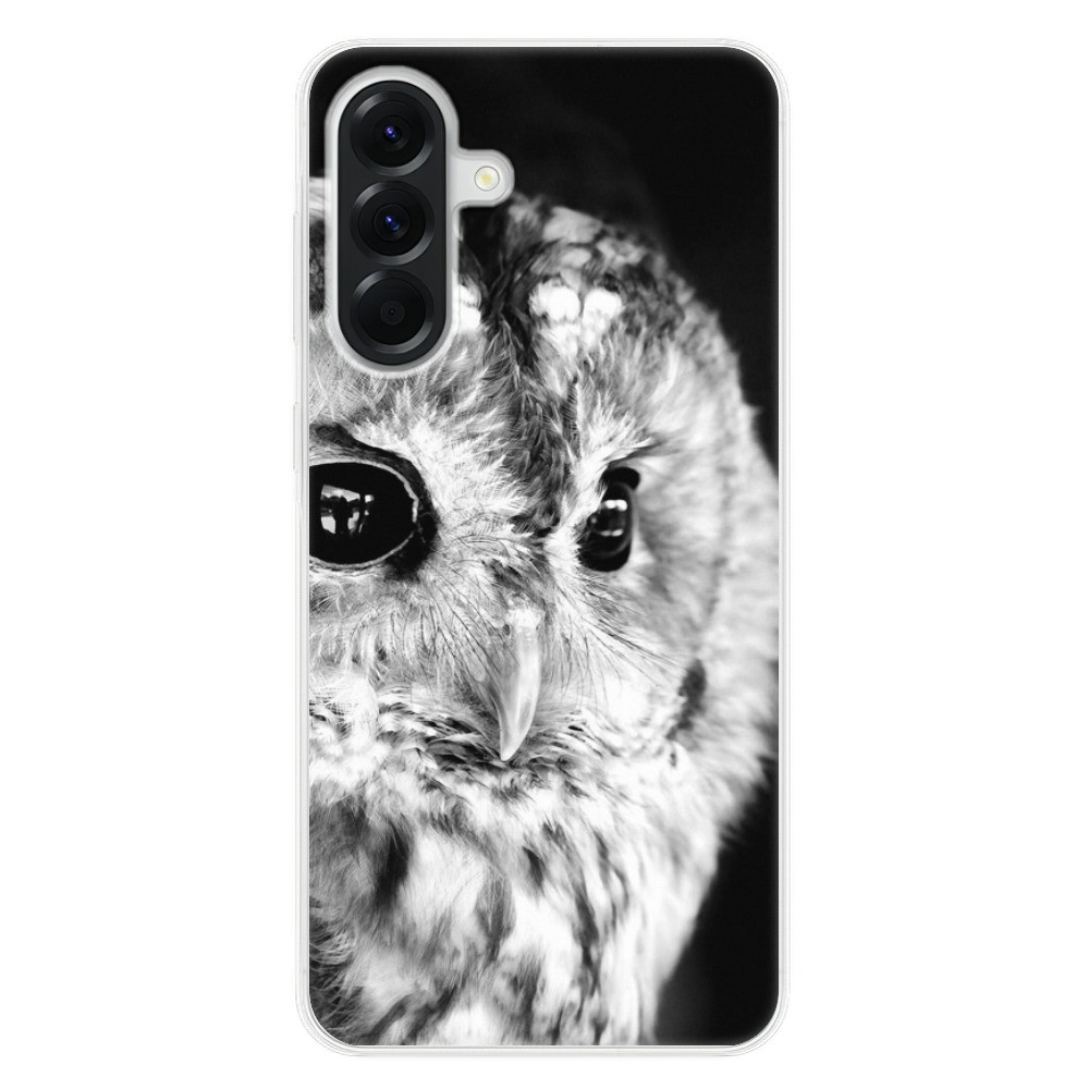 Odolné silikónové puzdro iSaprio - BW Owl - Samsung Galaxy A56