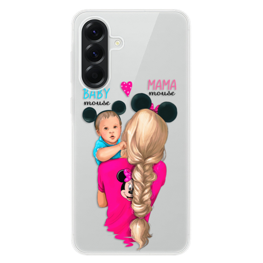 Odolné silikónové puzdro iSaprio - Mama Mouse Blonde and Boy - Samsung Galaxy A56