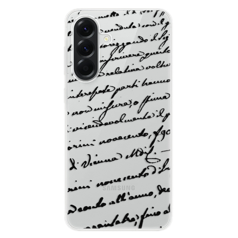 Odolné silikónové puzdro iSaprio - Handwriting 01 - black - Samsung Galaxy A56