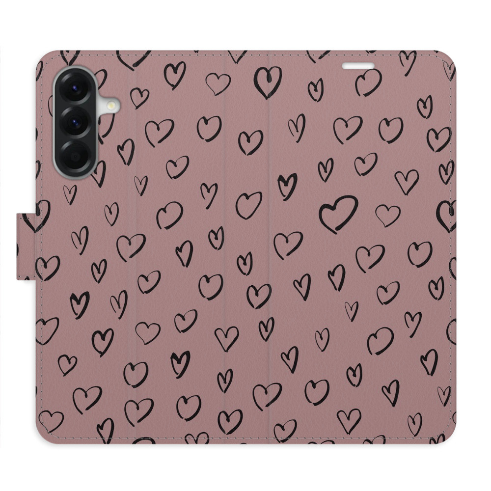 Flipové puzdro iSaprio - Heart Dark 02 - Samsung Galaxy A56