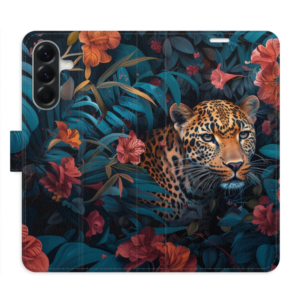 Flipové puzdro iSaprio - Flower Jaguar 02 - Samsung Galaxy A56