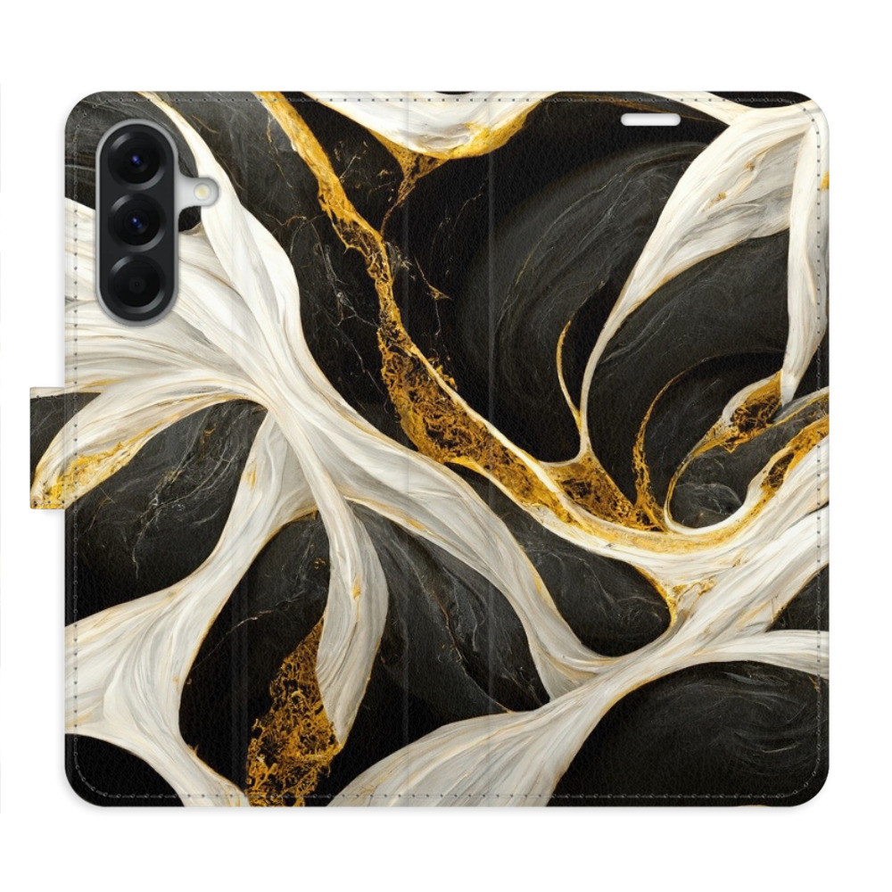 Flipové puzdro iSaprio - BlackGold Marble - Samsung Galaxy A56