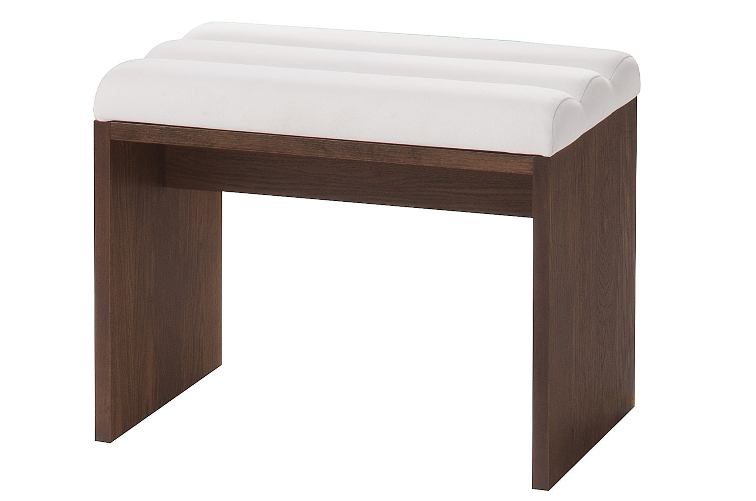 Čalouněný taburet Porti 81 60 cm z masivu dub antický/světle béžový