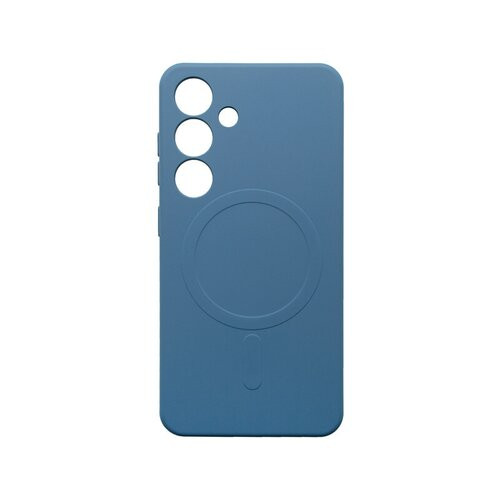 mobilNET silikónové puzdro Samsung Galaxy S25, modré (MagFiber)