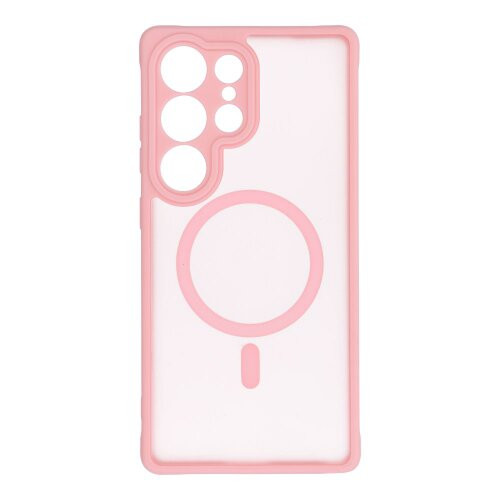 FULL MATTE MAG COVER case compatible with MagSafe for SAMSUNG S25 Ultra jasny różowy