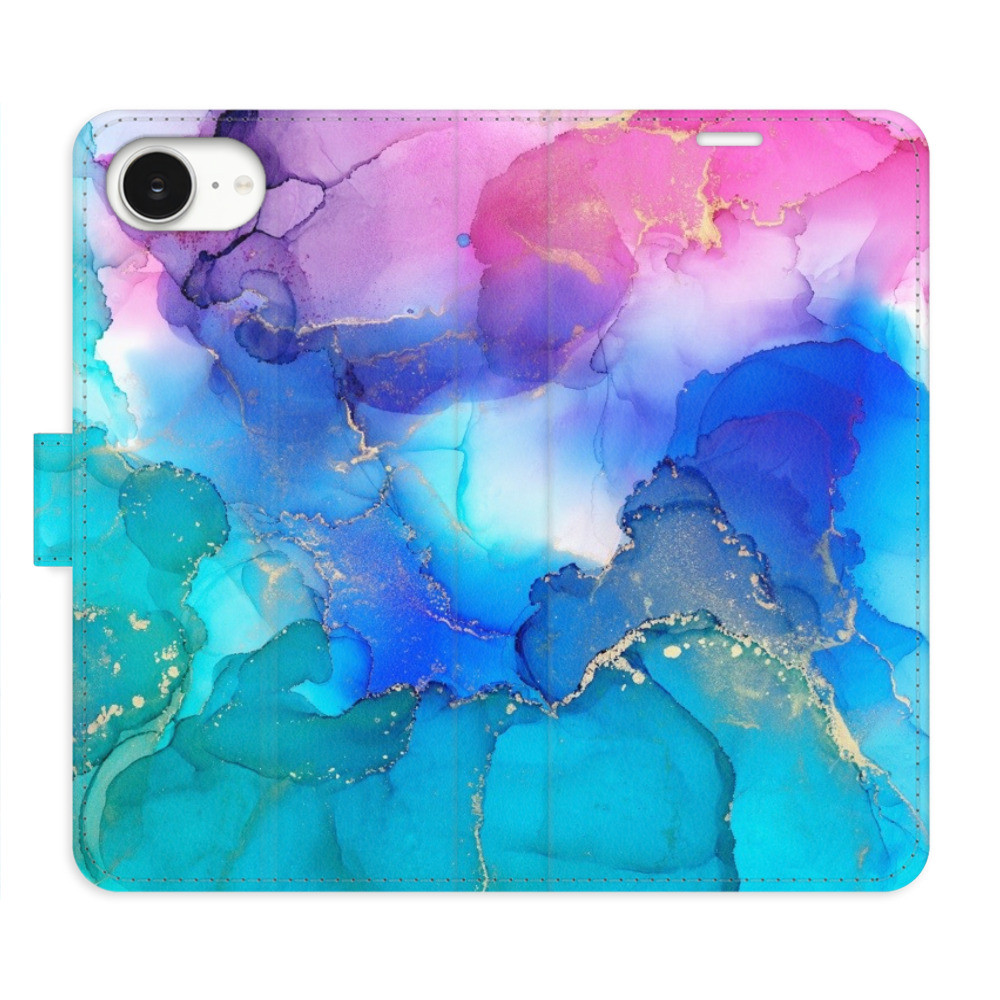 Flipové puzdro iSaprio - BluePink Paint - iPhone 16e