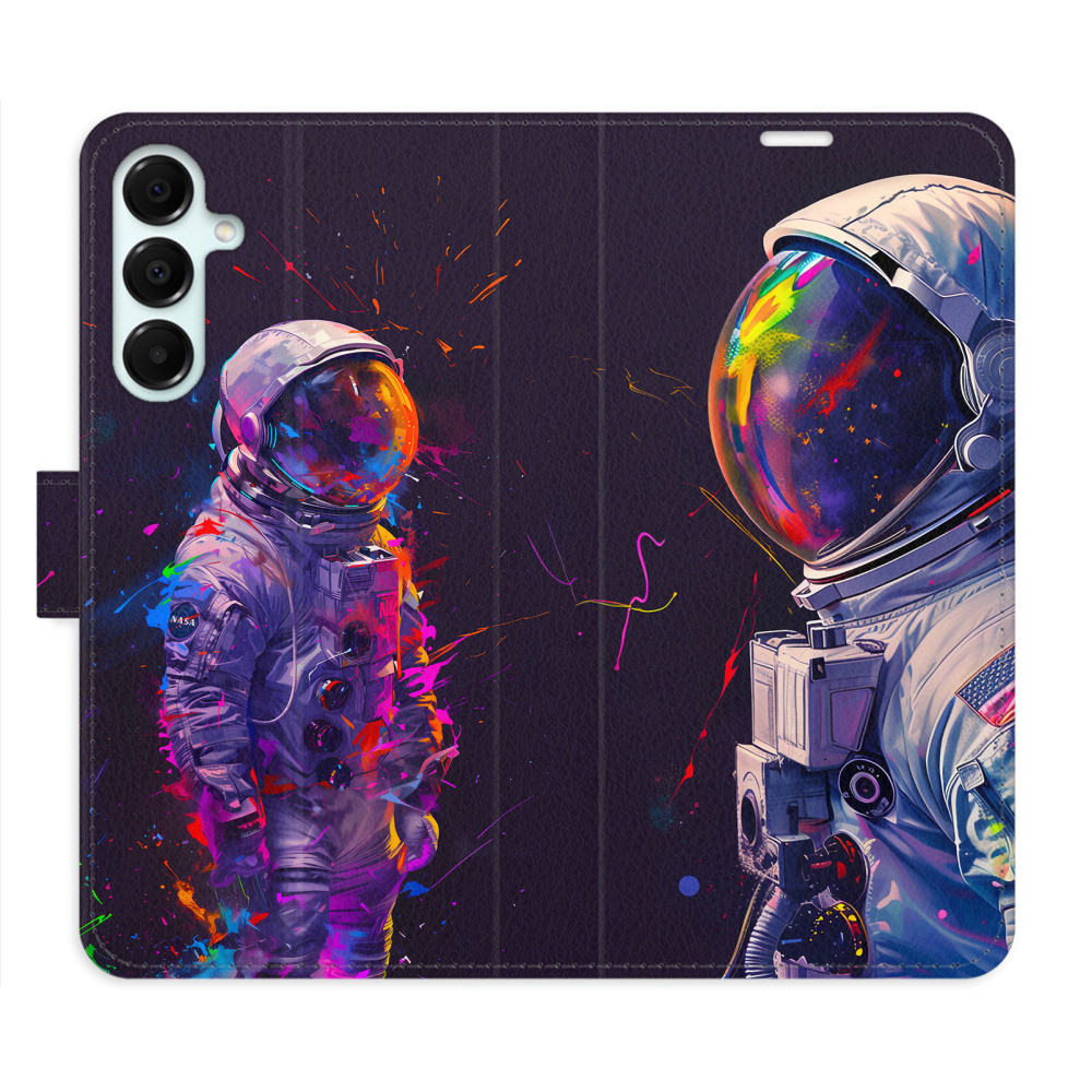 Flipové puzdro iSaprio - Neon Astronaut 02 - Samsung Galaxy A16 5G