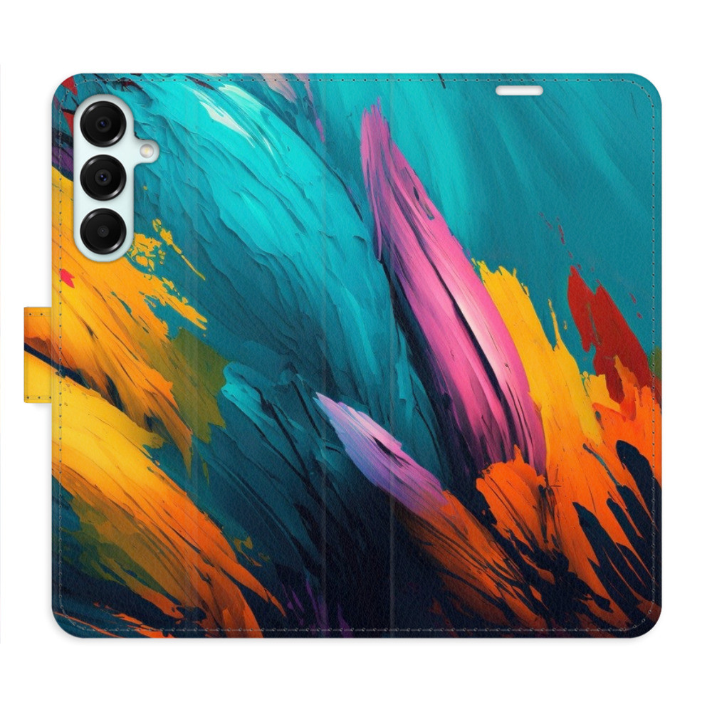 Flipové puzdro iSaprio - Orange Paint 02 - Samsung Galaxy A16 5G