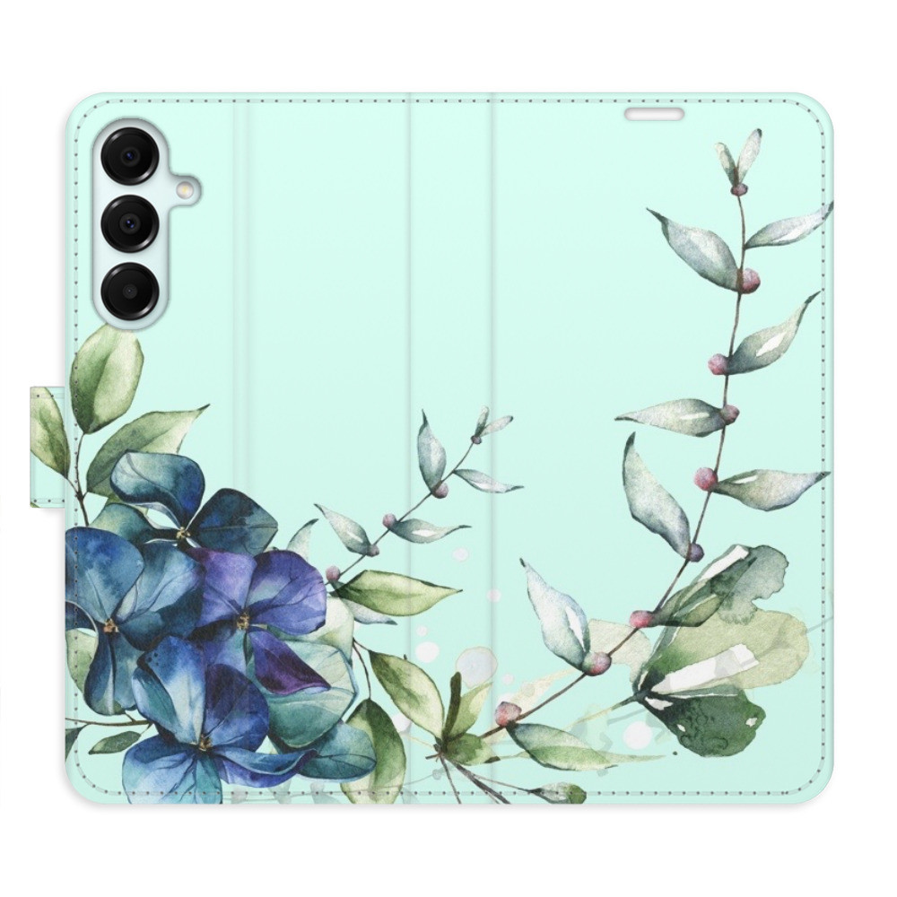 Flipové puzdro iSaprio - Blue Flowers - Samsung Galaxy A16 5G