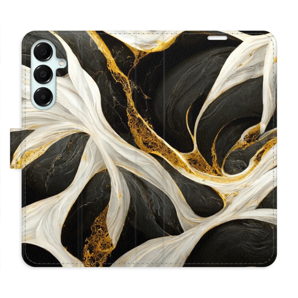 Flipové puzdro iSaprio - BlackGold Marble - Samsung Galaxy A16 5G