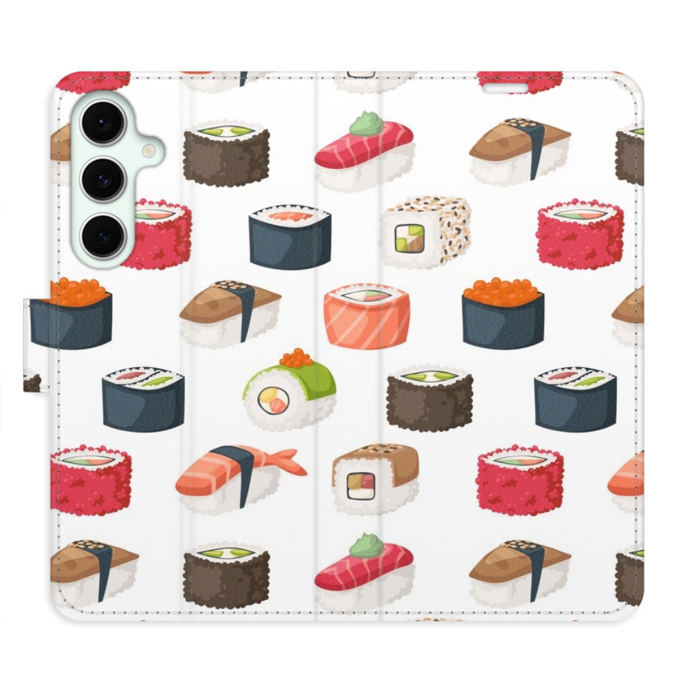 Flipové puzdro iSaprio - Sushi Pattern 02 - Samsung Galaxy S24 FE