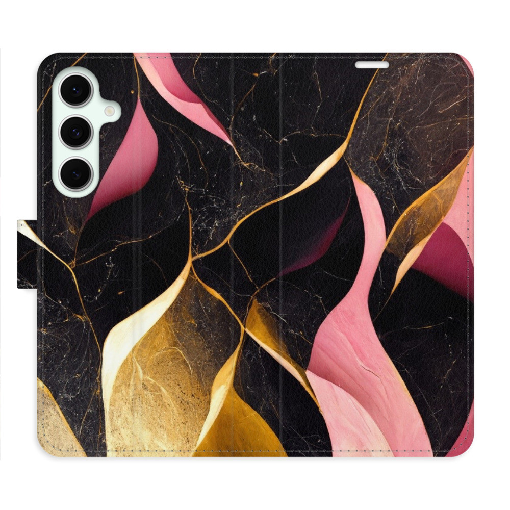 Flipové puzdro iSaprio - Gold Pink Marble 02 - Samsung Galaxy S24 FE